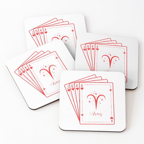 Item preview, Aries zodiac sign poker cards design sticker designed and sold by Melszx.