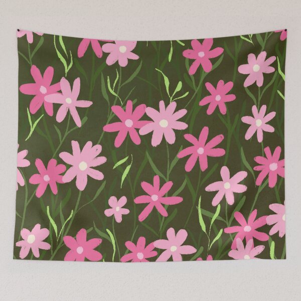 Item preview, Pink aesthetic daisy pattern designed and sold by pinkyfish1010.