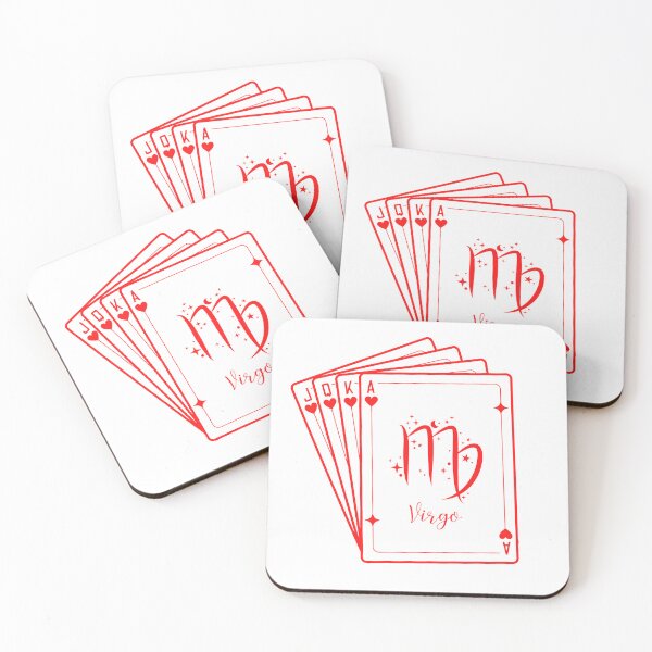 Item preview, Virgo zodiac sign poker cards design sticker designed and sold by Melszx.