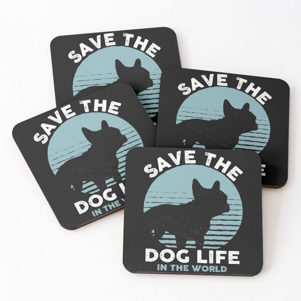 Item preview, Save the dog life in the world artistic pug quote art. designed and sold by SamRVstore.