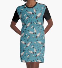 White Ibis / Bin Chickens Graphic T-Shirt Dress
