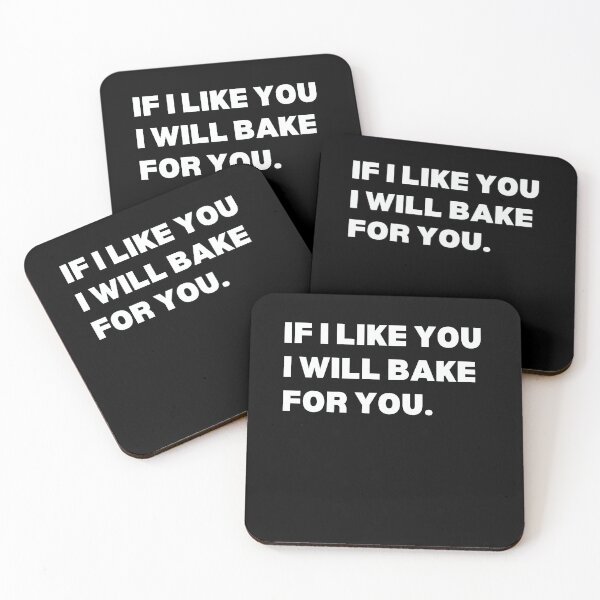 Item preview, If i like you i will bake for you Funny Baker Quote Valentine's day Gift designed and sold by MouDantArts.