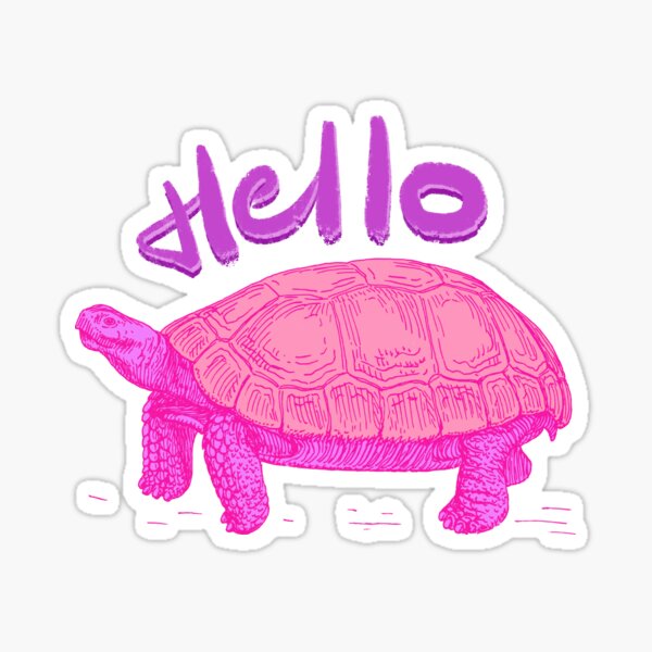 Item preview, Hello pink turtoise designed and sold by pinkyfish1010.