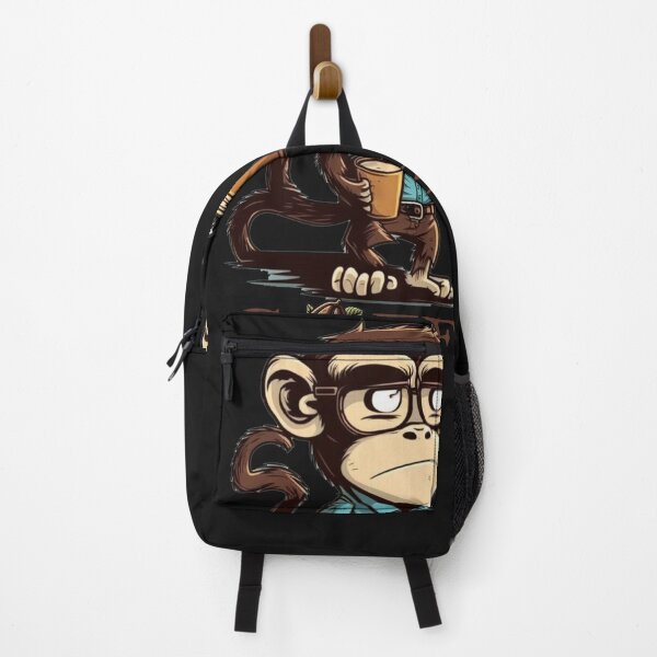 Item preview, smart monkey holding a cup of coffee designed and sold by moroccan-stret.