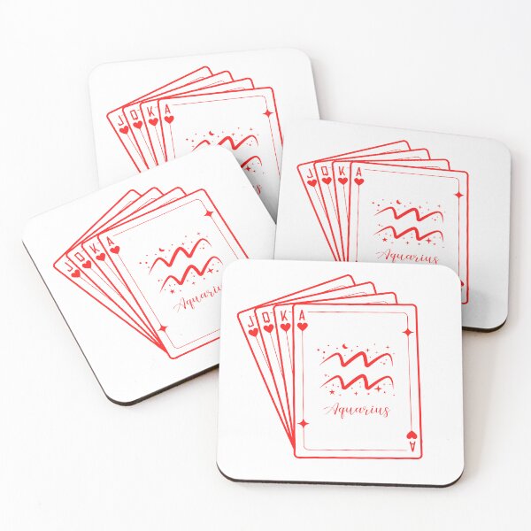 Item preview, Aquarius zodiac sign poker cards design sticker designed and sold by Melszx.