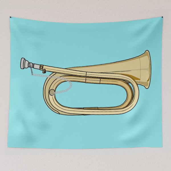 Item preview, Bugle cartoon illustration designed and sold by Misscartoon.