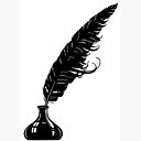 Elegant Feather Pen Ink Well Spiral Notebook By Pdgraphics Redbubble