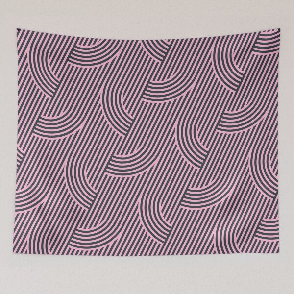 Item preview, 1940s Inspired Textile Print | Multicolored Abstract Geometric Stripes II designed and sold by clubnoirai.