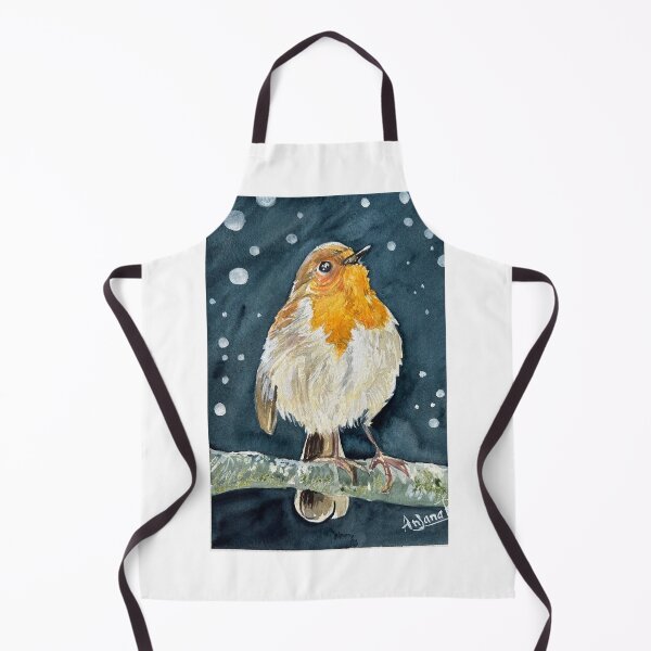 Item preview, Robin in the snow designed and sold by AnjuPaintings.