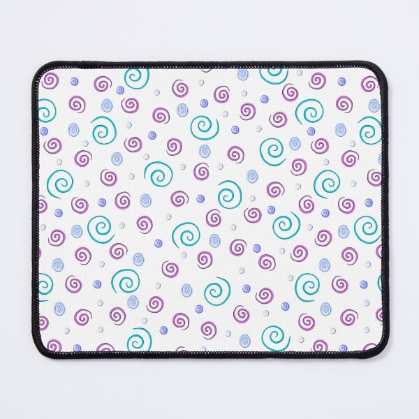 Item preview, Aqua and Purple Swirls on White designed and sold by dKarthdesign.