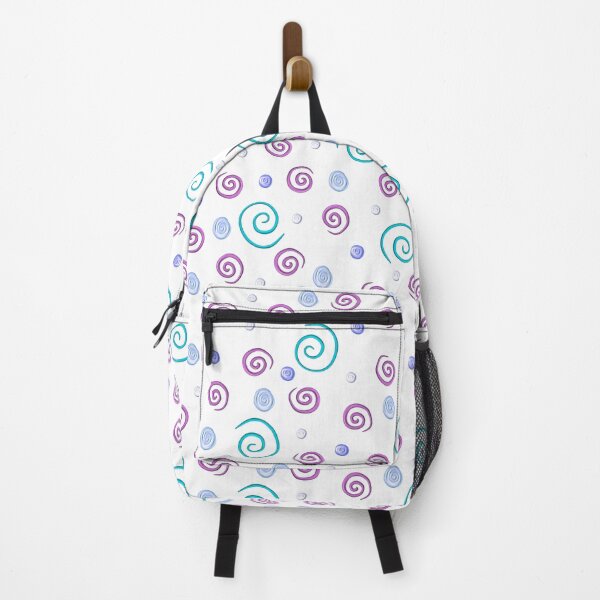 Item preview, Aqua and Purple Swirls on White  designed and sold by dKarthdesign.
