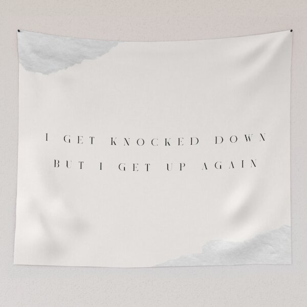 Item preview, Minimal Typography I Get Knocked Down But I Get Up Again designed and sold by autumnchu.