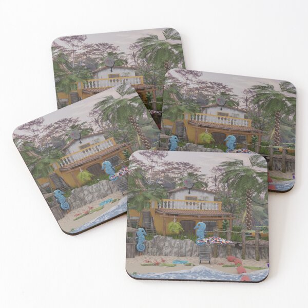 Item preview, Tropical Beach Villa stylized designed and sold by PrimoGeometry.