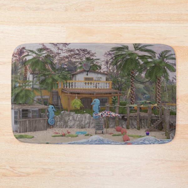 Item preview, Tropical Beach Villa stylized designed and sold by PrimoGeometry.