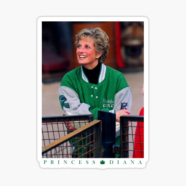 Princess Diana The Philadelphia Eagles Jacket Sticker for Sale by  RandonShane