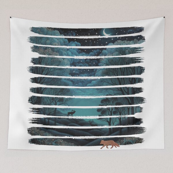 Item preview, Into The Wild Forest Night - Brush Strokes designed and sold by maryedenoa.