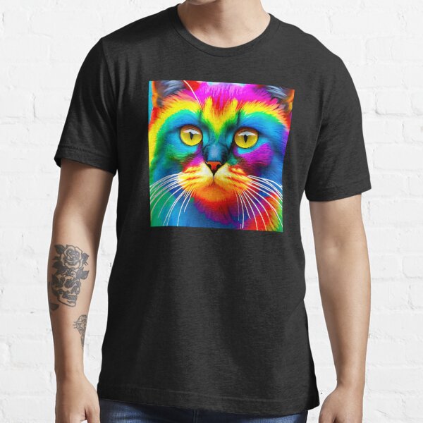 Rainbow Watercolor Kitten Original Version' Unisex Long Sleeve