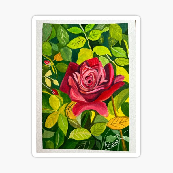 Item preview, Bright Rose designed and sold by AnjuPaintings.
