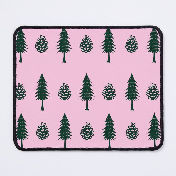 Item preview, Pine Trees, Pinecones, Green and Pink, Medium Pattern designed and sold by SpruceGooseCo.