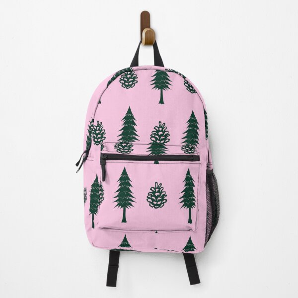 Item preview, Pine Trees, Pinecones, Green and Pink, Medium Pattern designed and sold by SpruceGooseCo.