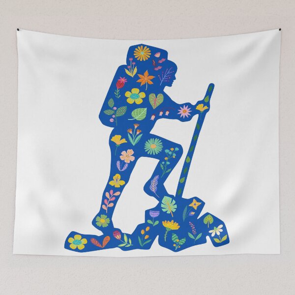 Item preview, Flower Power Hiker blue designed and sold by Deedy  Studio.