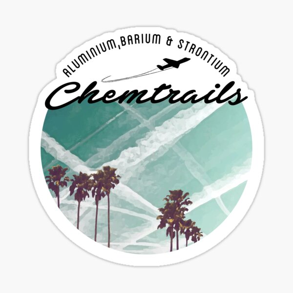 CHEMTRAILS, NICHT SO SCHÖNE WOLKEN. Sticker