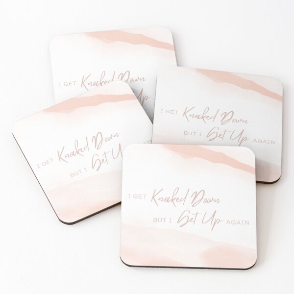 Item preview, Aesthetic Calligraphy I Get Knocked Down But I Get Up Again designed and sold by autumnchu.