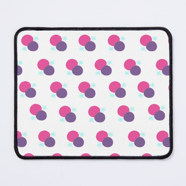 Item preview, Pink and Purple Geometric Circles with Blue Asterisks designed and sold by dKarthdesign.