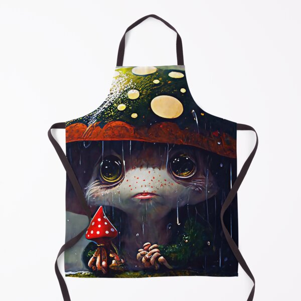 Item preview, Toadstool Man in the Rain Cute Fun Guy Fungi designed and sold by Vicki Noble Art.