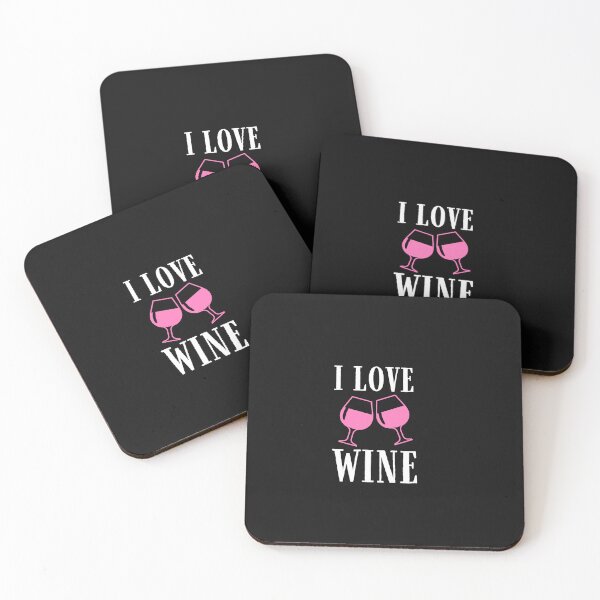 Item preview, I love wine Quote, Wine Lover Gift, Wine Drinker, Typography Quote, Alcohol Quotes designed and sold by thedazzlingmonk.