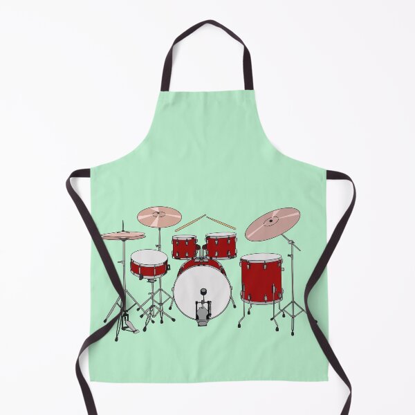 Item preview, Drum kit cartoon illustration designed and sold by Misscartoon.