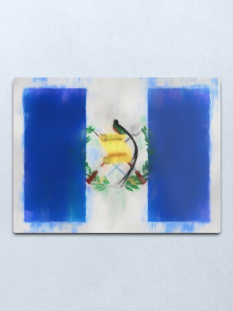 Alternate view of Guatemala Flag Reworked No. 66, Series 1 Metal Print