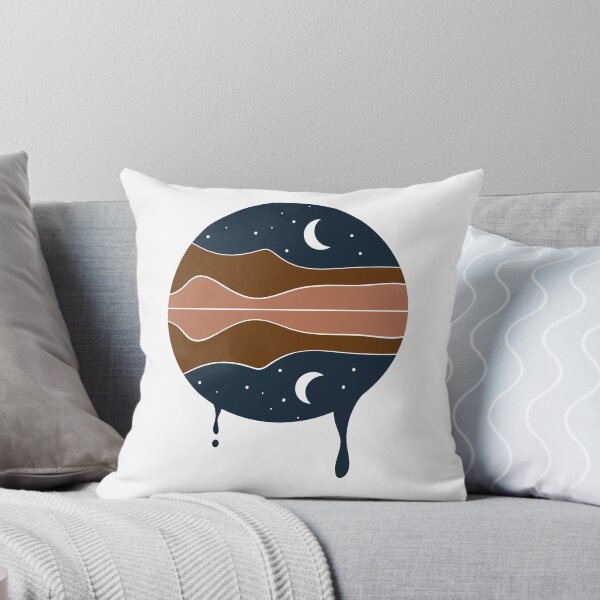 Item preview, Minimal melting art with moon light and river designed and sold by followkavihere.