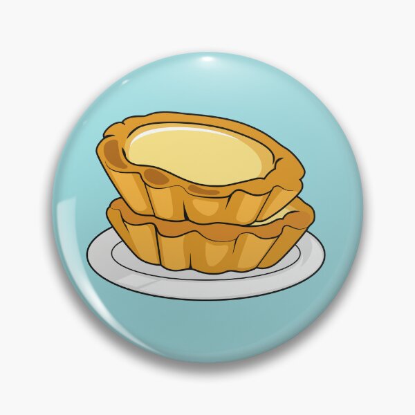 Item preview, Egg tart cartoon illustration designed and sold by Misscartoon.