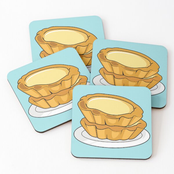 Item preview, Egg tart cartoon illustration designed and sold by Misscartoon.