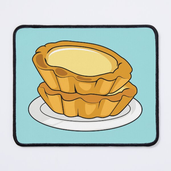 Item preview, Egg tart cartoon illustration designed and sold by Misscartoon.