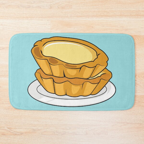 Item preview, Egg tart cartoon illustration designed and sold by Misscartoon.