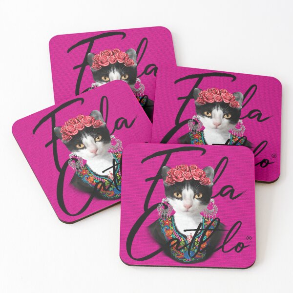 Item preview, Mexican Pink TXB back Cat Frida Cathlo version of - Frida Kahlo designed and sold by Jaime Ortiz.