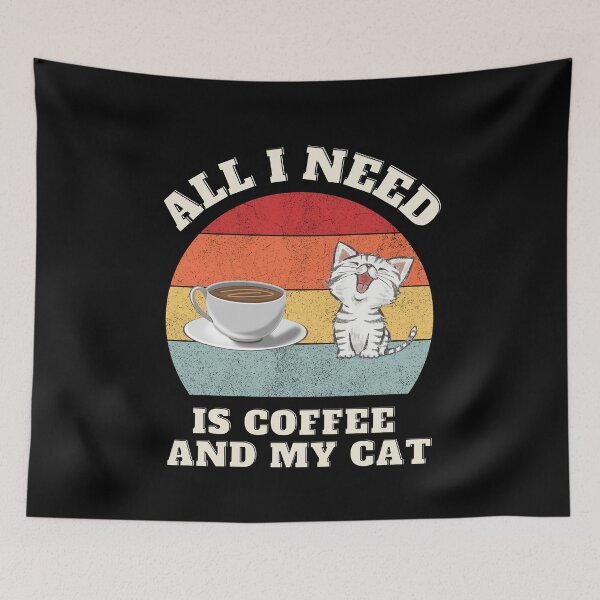 Item preview, All I need is Coffee and my Cat designed and sold by Rachel July.