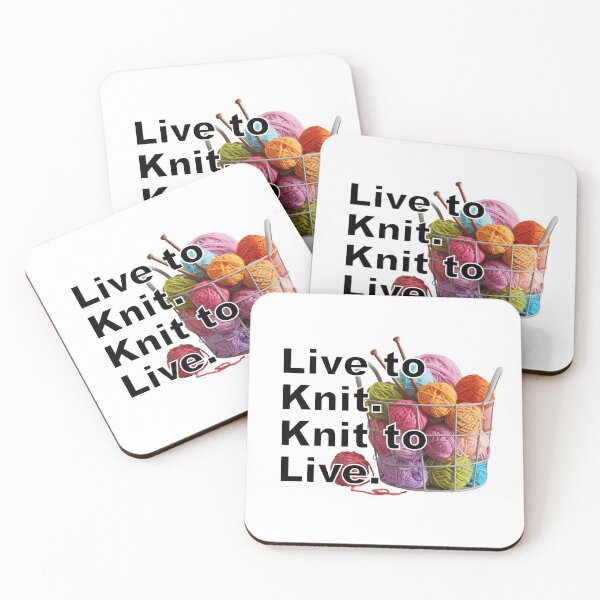 Item preview, Live to Knit. Knit to Live. designed and sold by HatzicTshirts.