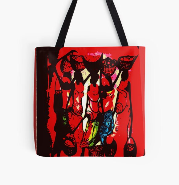 Maasai Mara Women's Tribal Jewelry Print Tote Bag