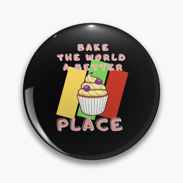 Item preview, You Bake The World A Better Place with retro background designed and sold by awCurve.