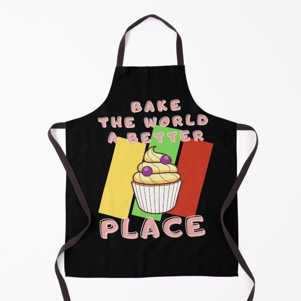 Item preview, You Bake The World A Better Place with retro background designed and sold by awCurve.