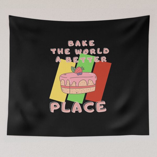 Item preview, You Bake The World A Better Place with retro background designed and sold by awCurve.