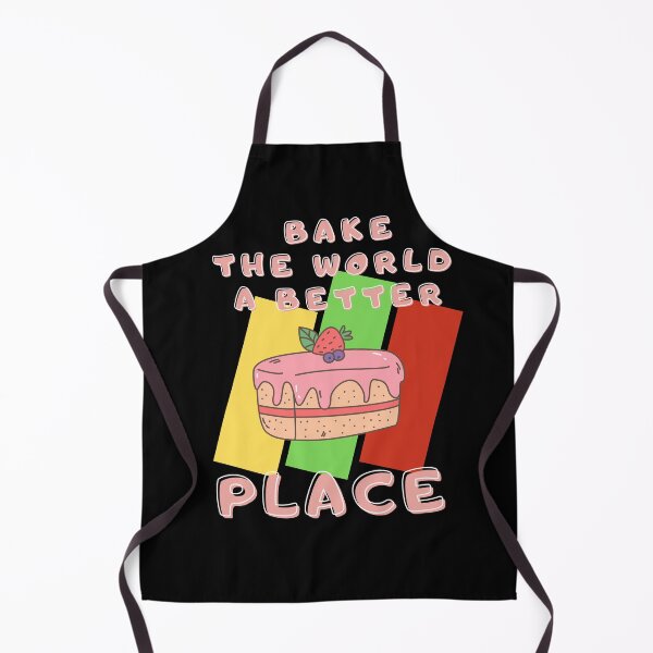 Item preview, You Bake The World A Better Place with retro background designed and sold by awCurve.