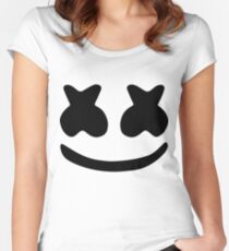 Camiseta entallada de cuello redondo Cara de Marshmello