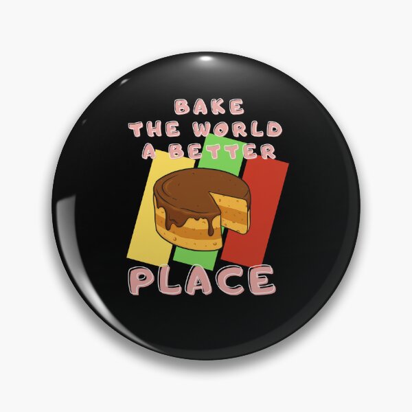 Item preview, You Bake The World A Better Place with retro background designed and sold by awCurve.