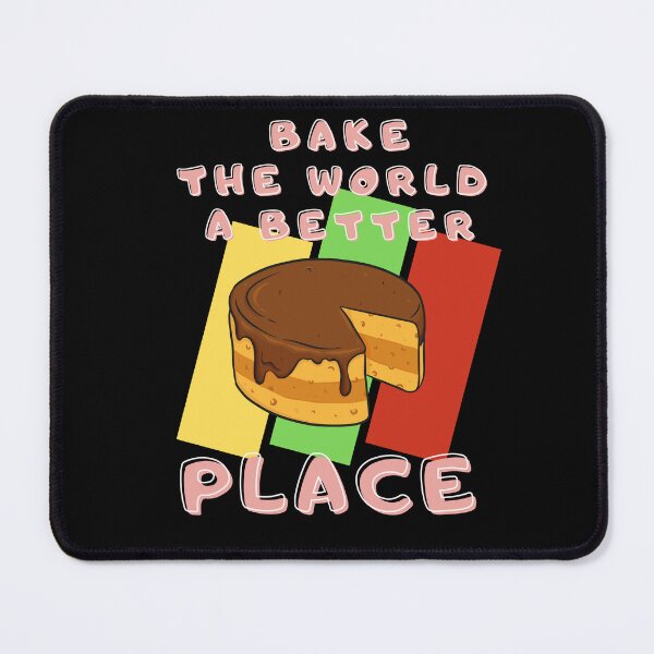 Item preview, You Bake The World A Better Place with retro background designed and sold by awCurve.