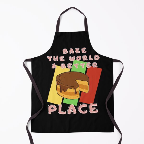 Item preview, You Bake The World A Better Place with retro background designed and sold by awCurve.