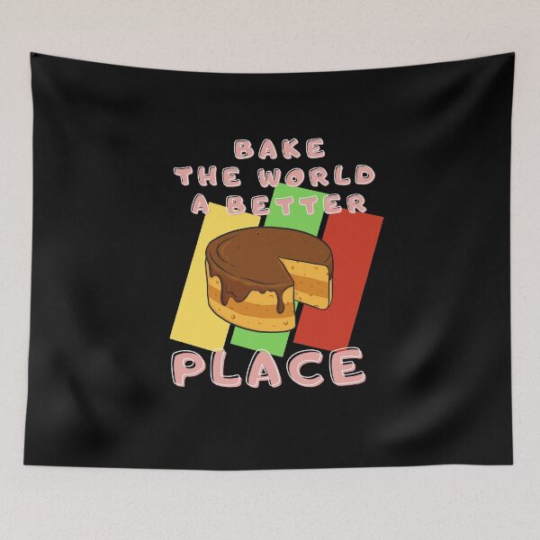 Item preview, You Bake The World A Better Place with retro background designed and sold by awCurve.